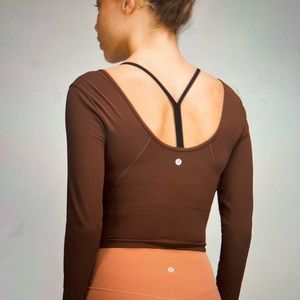 Lululemon Align Long sleeve shirt , Never worn . Size 4 color brown!